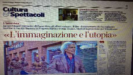 IL PAESE DOVE GLI ALBERI VOLANO – CORRIERE – 01 2016
